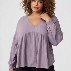 TORRID | Shirred Long Sleeve Top